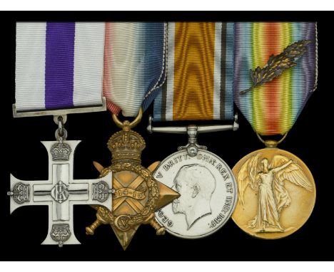 A Great War ‘Somme’ M.C. group of four awarded to Captain J. C. Page, 6th Battalion, East Kent Regiment  Military Cross, G.V.