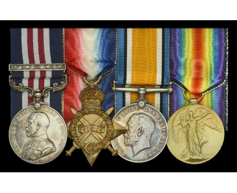 A Great War ‘Western Front’ M.M. and Second Award Bar group of four awarded to Lance-Corporal C. E. Falder, Hampshire Regimen