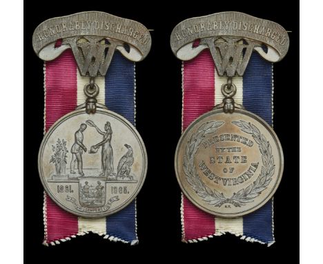 A West Virginia Civil War medal awarded to Private Sandford B. Turner, 10th West Virginia Infantry Regiment, who after reenli