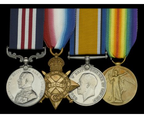 A Great War ‘Western Front’ M.M. group of four awarded to Lance-Sergeant H. Alsing, 7th Battalion, East Kent Regiment  Milita