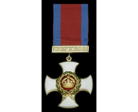 Distinguished Service Order, G.VI.R., silver-gilt and enamel, reverse officially dated 1943, lacking integral top riband bar,