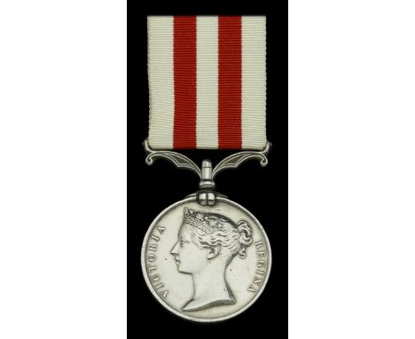 Indian Mutiny 1857-59, no clasp (Lieut. E. R. B. Barnes, 37th. Regt.) suspension claw re-affixed, edge bruising, therefore go