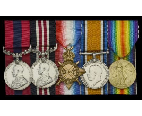 An outstanding ‘Epehy, September 1918’ D.C.M. and M.M. group of five awarded to Sergeant C. F. West, 7th Battalion, Royal Sus