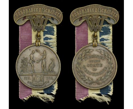 A West Virginia Civil War medal awarded to Second Lieutenant William H. Murphy of the famed 1st West Virginia Cavalry, who wa