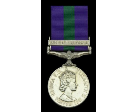 General Service 1918-62, 1 clasp, Arabian Peninsula (Capt. G. W. Adams. R.E.) good very fine, scarce to unit £160-£200  ---  