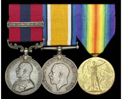 The unique Great War ‘Bristol Fighter Ace’ 1917 D.C.M. and 1918 Second Award Bar group of three awarded to Sergeant F. Johnso