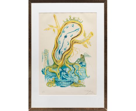 (1904 Figueras - 1989 ebenda)"Stillness of Time" (Stillstand der Zeit). OriginaltitelFarblithographie/Velin, 1976. Sign. und 