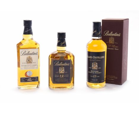 BALLANTINE'S AGED 17 YEARS - ALLIED DISTILLERS
Blended Scotch Whisky. 
70cl, 43% volume, in carton. 
BALLANTINE'S 12 YEARS OL