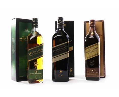 JOHNNIE WALKER GOLD LABEL 18 YEAR OLD - THE CENTENARY BLEND
Blended Scotch Whisky.
70cl, 40% volume, in carton. 
JOHNNIE WALK
