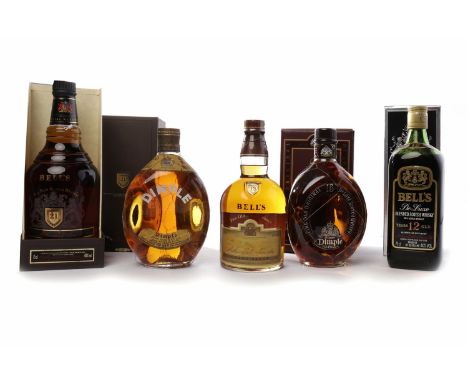 DIMPLE
Blended Scotch Whisky.
Haig & Co, spring cap, 70° proof.
DIMPLE
Blended Scotch Whisky. 
75cl, 40% volume, in carton.
B