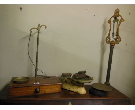 Three Antique Part Weighing Scales