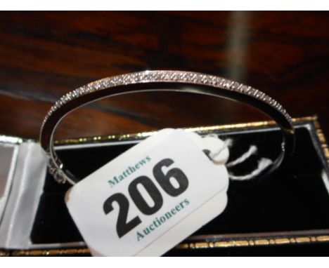 9ct Gold Diamond Bangle