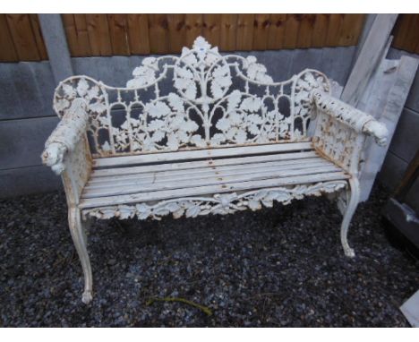 Heavy Cast Iron Garden Bench 56 Inches Wide