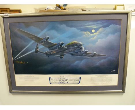 JIM DAVIS, Winged Victory, Bomber Command print, frame size 56cm x 85cm