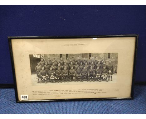 Officers of 10th Gordon Highlanders group photographic print by Dennis Moss of Cirencester, frame size 28cm x 51cm