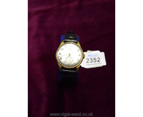 A gents vintage Oris 15 wristwatch with seconds dial.