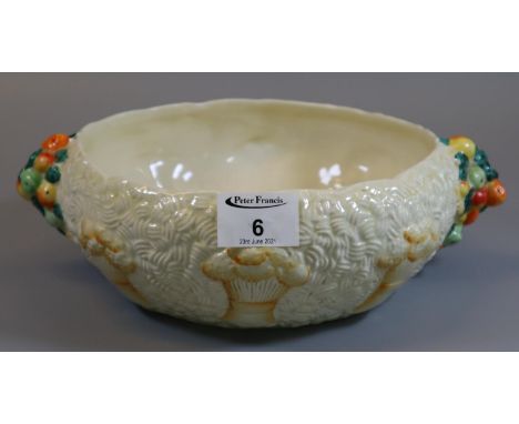 Royal Staffordshire ceramics by Clarice Cliff 'Celtic Harvest' design two handled bowl.(B.P. 21% + VAT) 