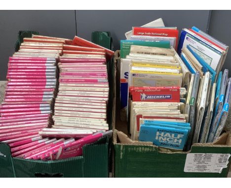 Two boxes of Ordnance survey land ranger and other maps 