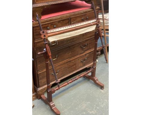 A late 19th/early 20th century adjustable tapestry frame/holder 