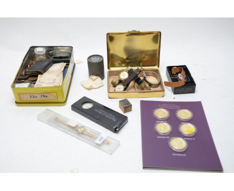 A selection of gentleman's watches, including: a Majax manual wind steel-cased wristwatch; a Sekonda steel-cased wristwatch; 