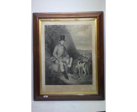 E*** and J*** G*** Mitchell - "William R. Ramsay Esq. of Barnton", mixed-method engraving, 53 x 42cms (image size), in mahoga