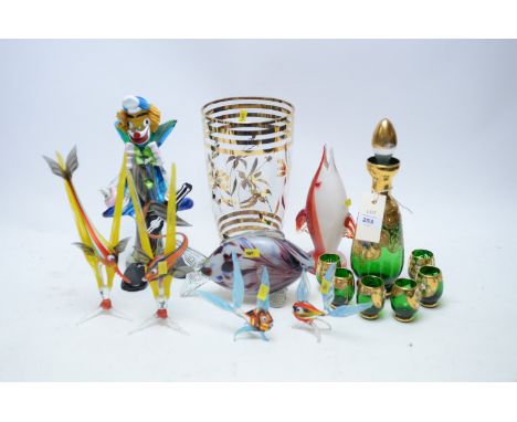 A Portmeirion part coffee service with Greek key design; a selection of costume jewellery; a Pendelfin cottage pattern stand;