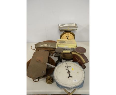 Spring and other balances and postal scales, by Salter, Autoweigh and others.