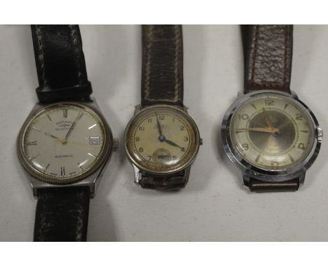 A Rotary Quartz Avenger steel-cased wristwatch, with baton/roman dial and subsidiary date aperture; a Smith's Empire 17 jewel