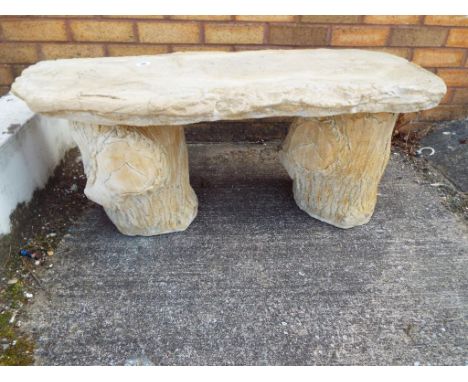 Reclamation - a reconstituted stone garden bench