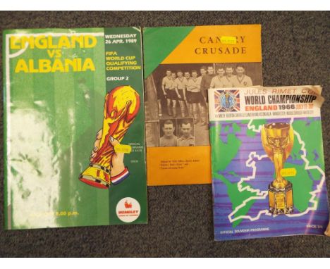 Football programmes - Jules Rimet Cup World Championship England 1966 with Goodison Park eighth final admission ticket stub d