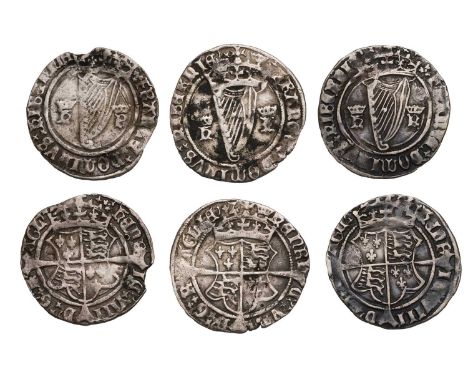 Coins, Great Britain, Henry VIII (1509-1547), 
first harp issue, Groat, 'HI' flanking harp for Jane Seymour, NF with soldered