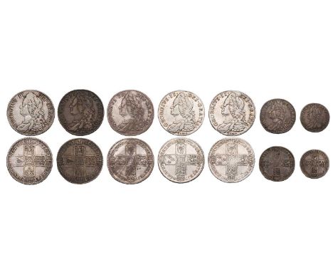 Coins, Great Britain, George II (1727-1760), a selection of George II Lima coins comprising a 1745 Halfcrown, NONO, F, a 1745