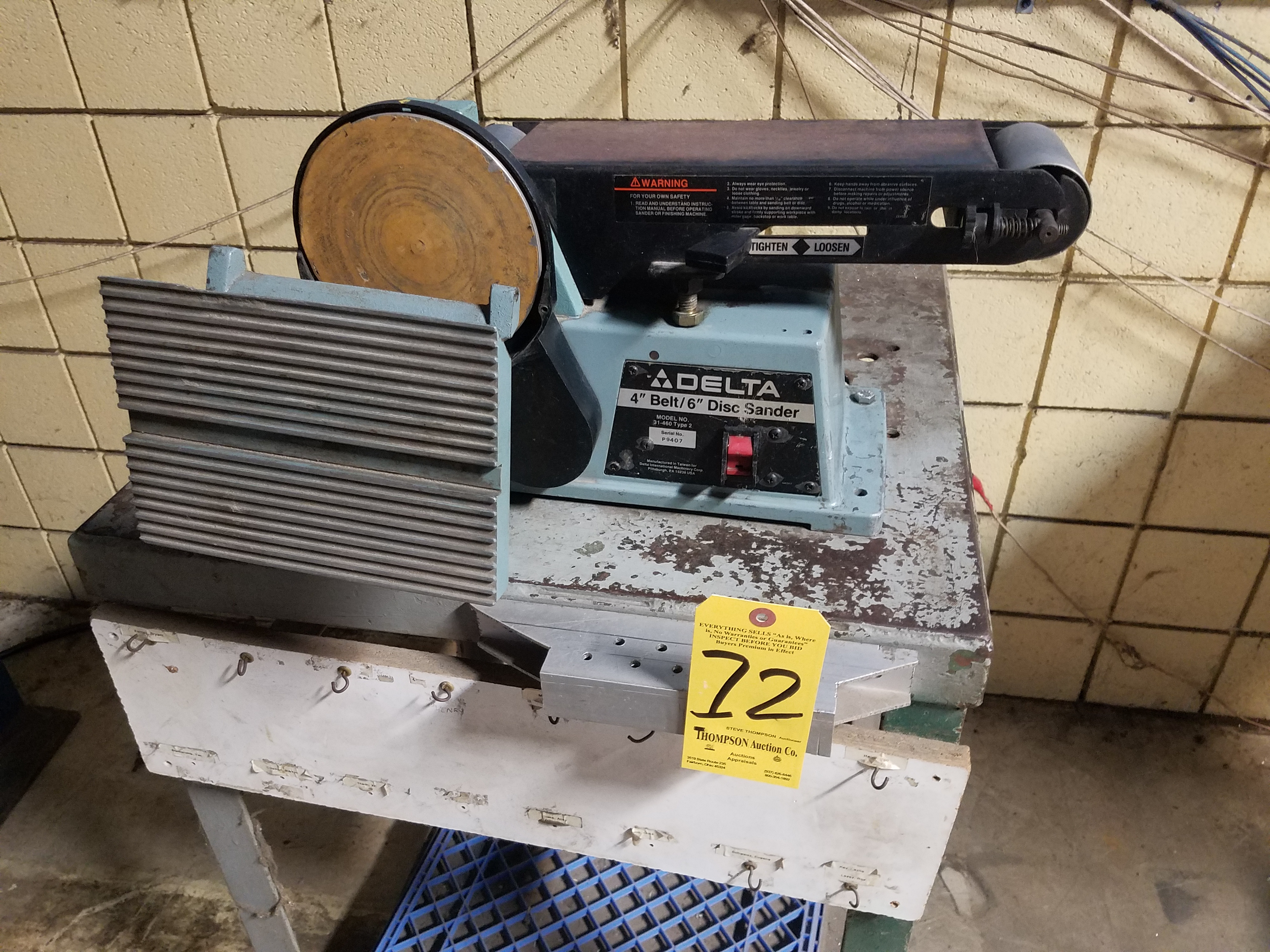 Delta Rockwell Belt and Disc Sander, 110/1/60 AC, with Heavy Duty Metal