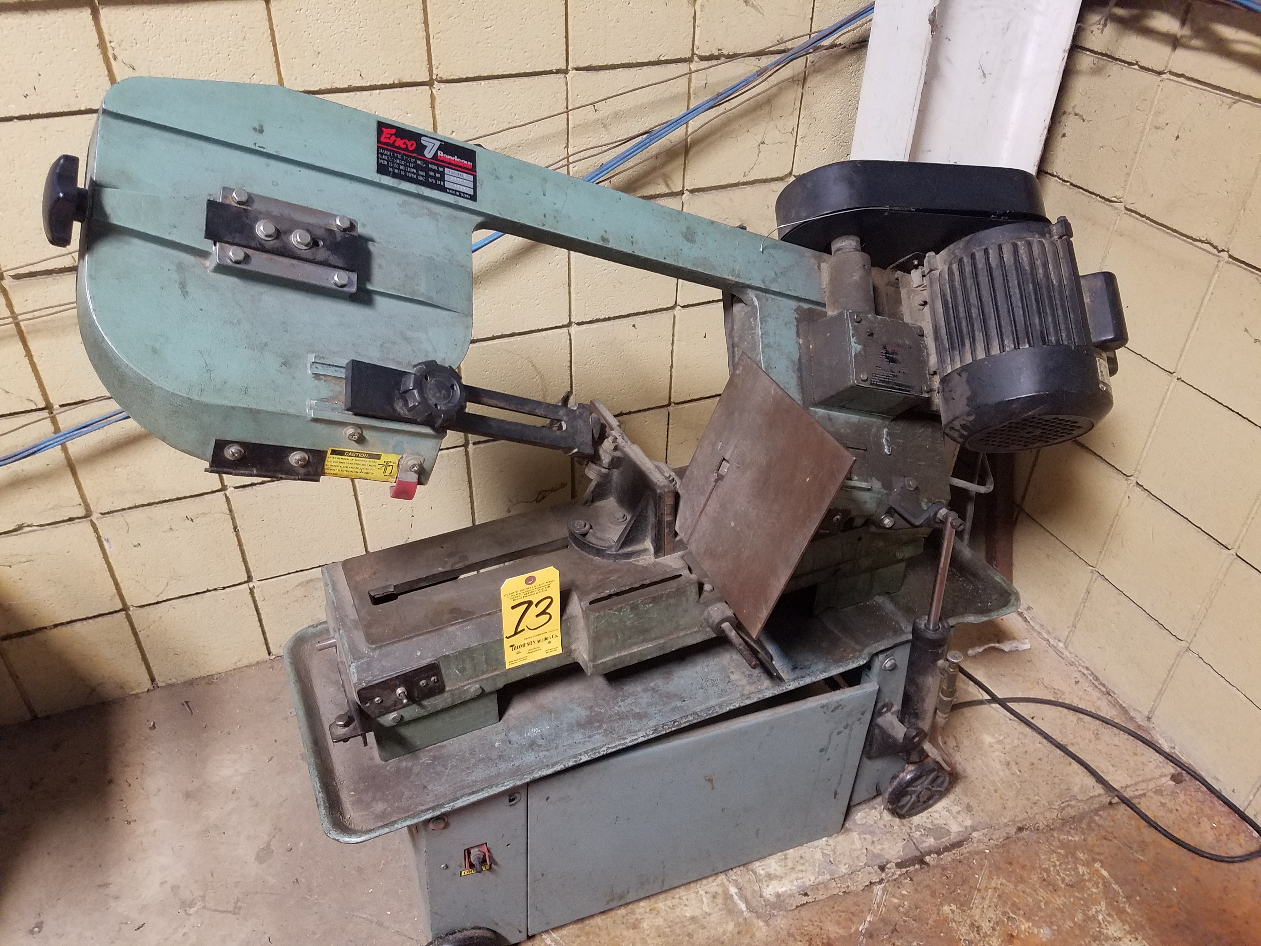 Enco 7 Inch Horizontal Band Saw, 110/1/60 AC