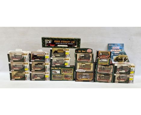 Collection of boxed Lledo and Corgi Eddie Stobart diecast models to include Lledo DG059029 Bedford 20 CWT Box Van, DG043032 M