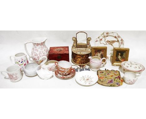 Woods ware part dinner/tea service&nbsp;to include dinner plates, bowls, platter, teapot, cups and saucers, etc, a small copp