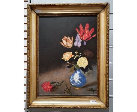 Copy of a portrait of a woman by Hugo Scheiber, acrylic on board, a&nbsp;&nbsp;copy of a Dutch still life, oil on board and a