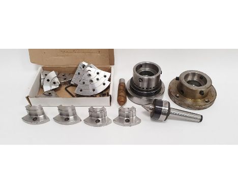 Multistar Titan Compact lathe chuck with assorted chuck jaws, a Bison centre, a&nbsp;further chuck etc.
