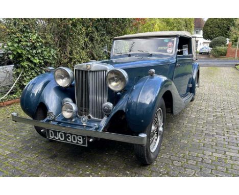 Registration No: DJO 309  Chassis No: SA-1175  MOT: ExemptRare Drophead Coupe model with coachwork by Salmons TickfordIn the 