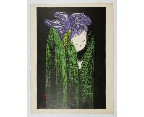 Artist: Kaoru Kawano (1926-1989) Title: Little Flora (c) Publisher: Self Date: c. 1960 Size: 60.7 x 45.5 cm Condition: Light 