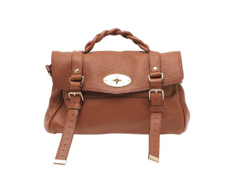 MULBERRY 'ALEXA' BRIGHT OAK HANDBAG. MULBERRY 'ALEXA' BRIGHT OAK HANDBAG. A Mulberry Alexa Bright Oak handbag, the light brow