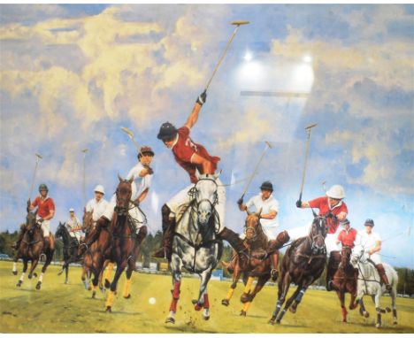 AFTER TERENCE GILBERT  Polo, a limited edition colour print, no. 97/500, signed and numbered in pencil on the mount, 55 x 64c