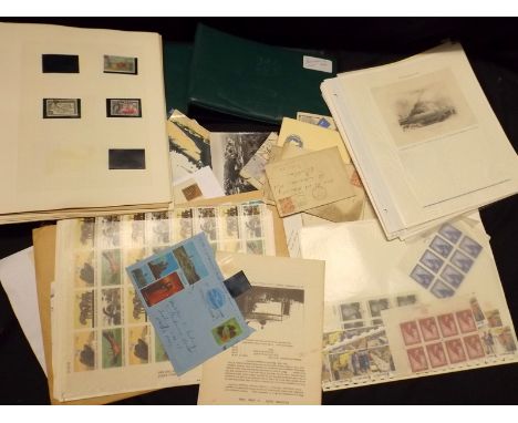 Miscellaneous stamps and covers together with Cornish print.