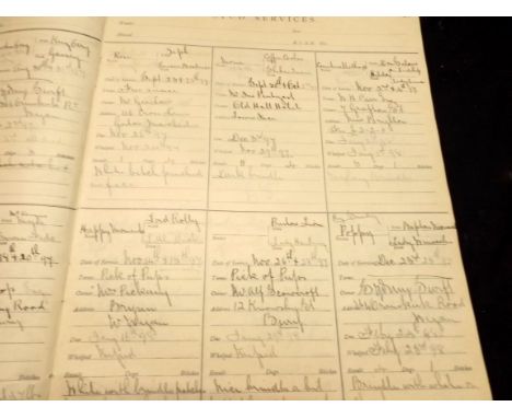 BRITISH BULLDOGS.  Manuscript Kennel Book. 1894 - 1910, orig cl, 4to, Chester, Hyde, Bury, Wigan etc.