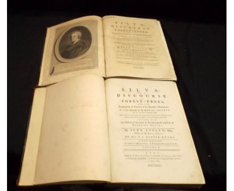 JOHN EVELYN. "Silva, or a Discourse of Forest-Trees...". Two vols, 1786 edition, 42 engr plates incl portrait comp, folding t