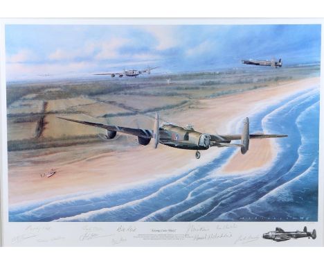 Frank Wooton, a limited edition print "D-Day June 6th 1944 A triumph of air power" numbered 605/850 with certificate and M.A.
