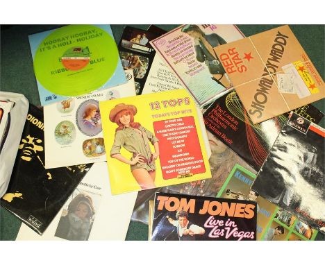 Collection of LPs. Artist to include Tom Jones, Elvis Burt Bacharach etc along with ltd edition Boney M single on 12'' green 