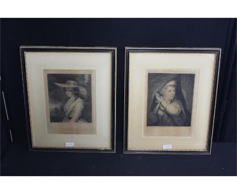 Black and white print depicting the Rt Hon the Countess Spencer, black and white print depicting Roxalana, (2)