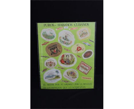 Poster of vintage Cuban cigar labels