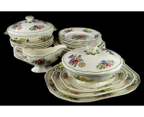 A Copeland Spode Springtime part dinner and tea service, to include two tureens and covers.